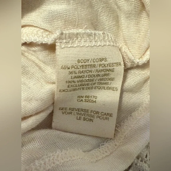 FREE PEOPLE  Ivory Gypsy Lace Bodycon Dress SIZE: SMALL - Picture 11 of 12